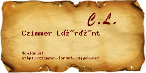 Czimmer Lóránt névjegykártya