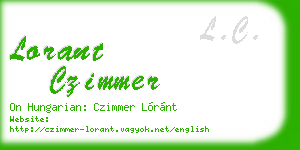 lorant czimmer business card