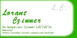 lorant czimmer business card